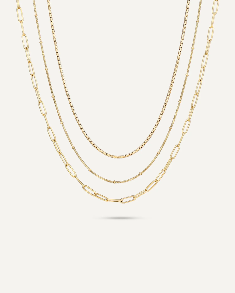 Ada Multi Chain Gold Necklace
