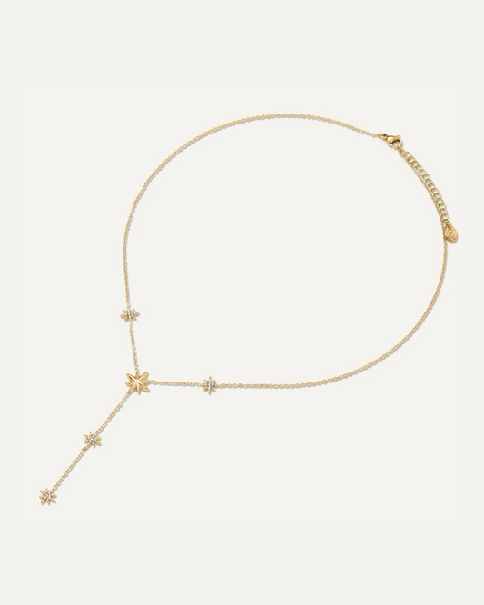Astra Star Lariat Gold Necklace