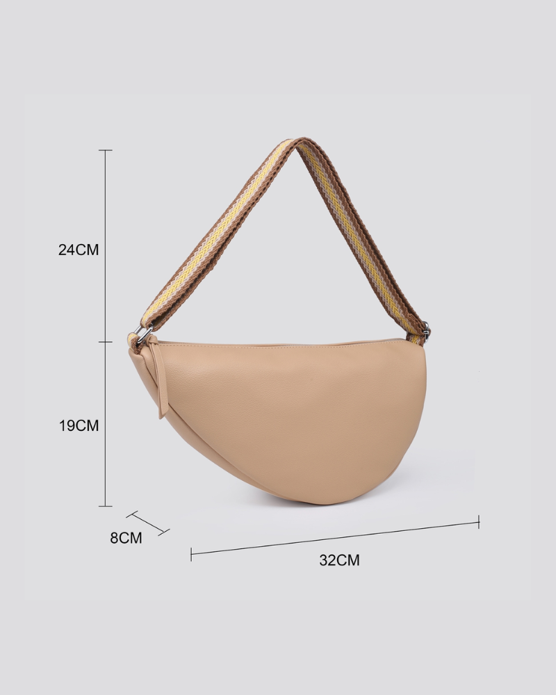Asymmetric Vegan Leather Crossbody Bag Assorted Colours