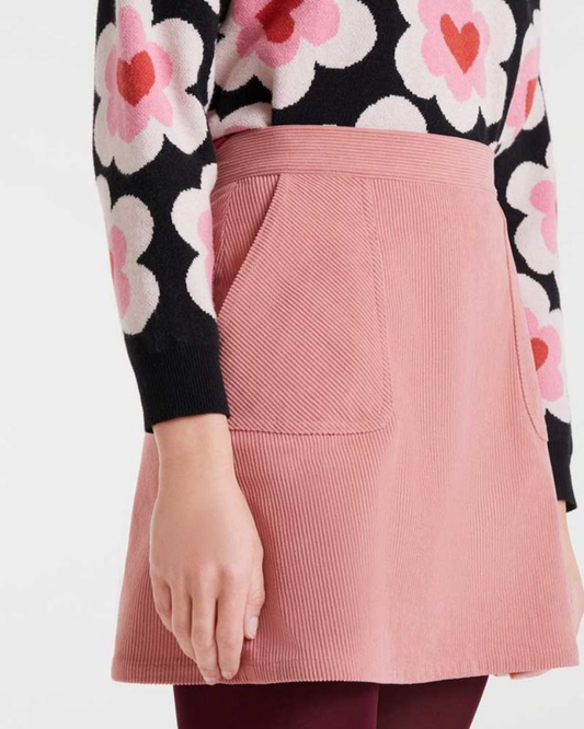 Baby Pink Cord Mini Skirt Compania Fantastica