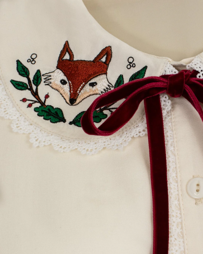 Basil Woodland Fox Blouse