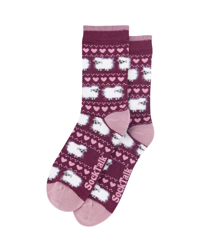 Berry Sheep Unisex Fluffy Bamboo Socks