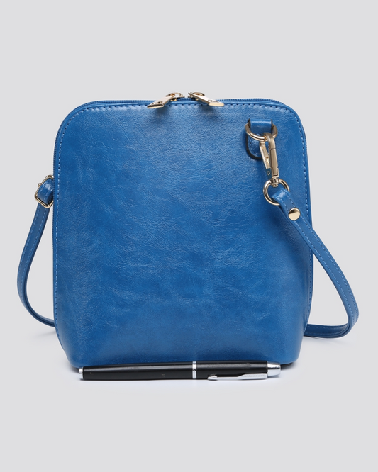 Zip Around Vegan Leather Crossbody Bag Assorted Colours