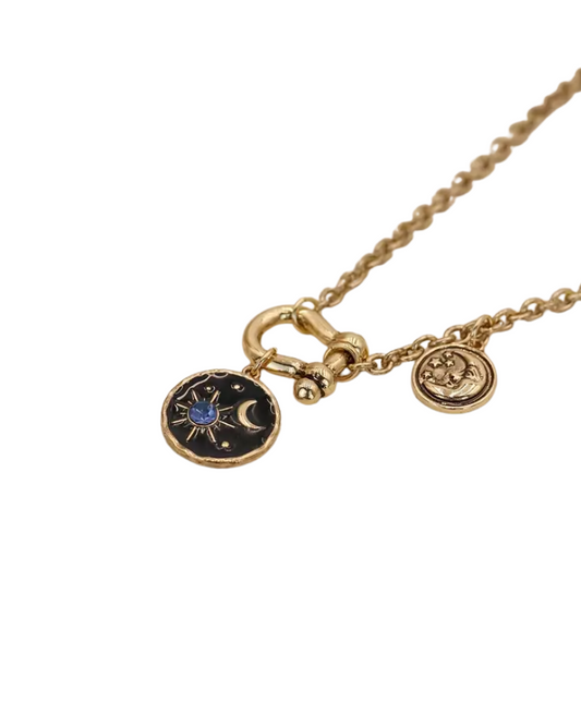 Boho Sun And Moon Celestial Necklace