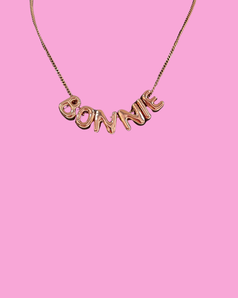 Bonnie Rose Gold Bubble Writing Necklace