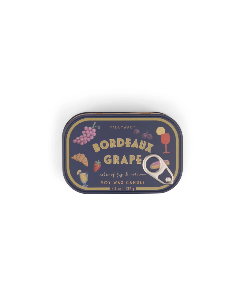 Bordeaux Grapes Bistro Tin Candle Paddywax