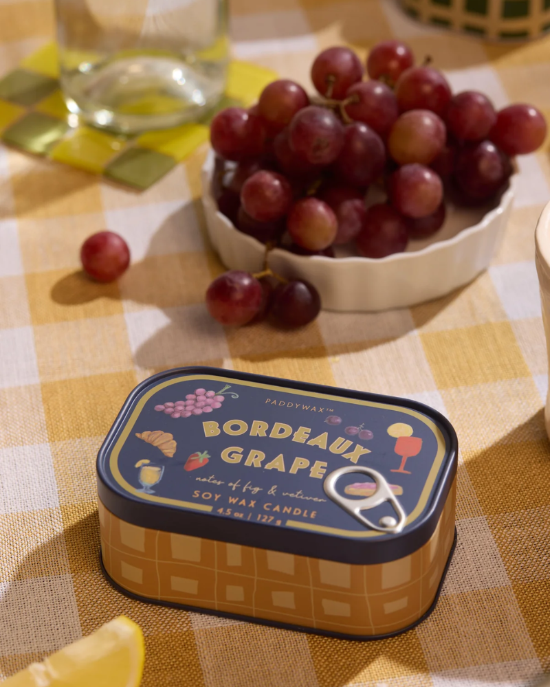 Bordeaux Grapes Bistro Tin Candle Paddywax