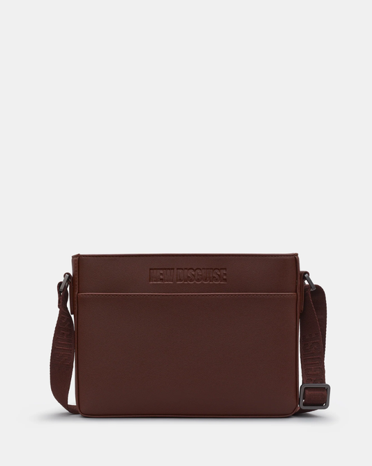 Bourbon Biscuit Vegan Leather Crossbody Bag
