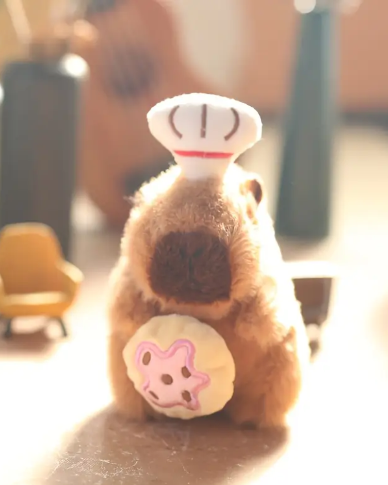 Capybara Donut Chef Plushy Bag Charm