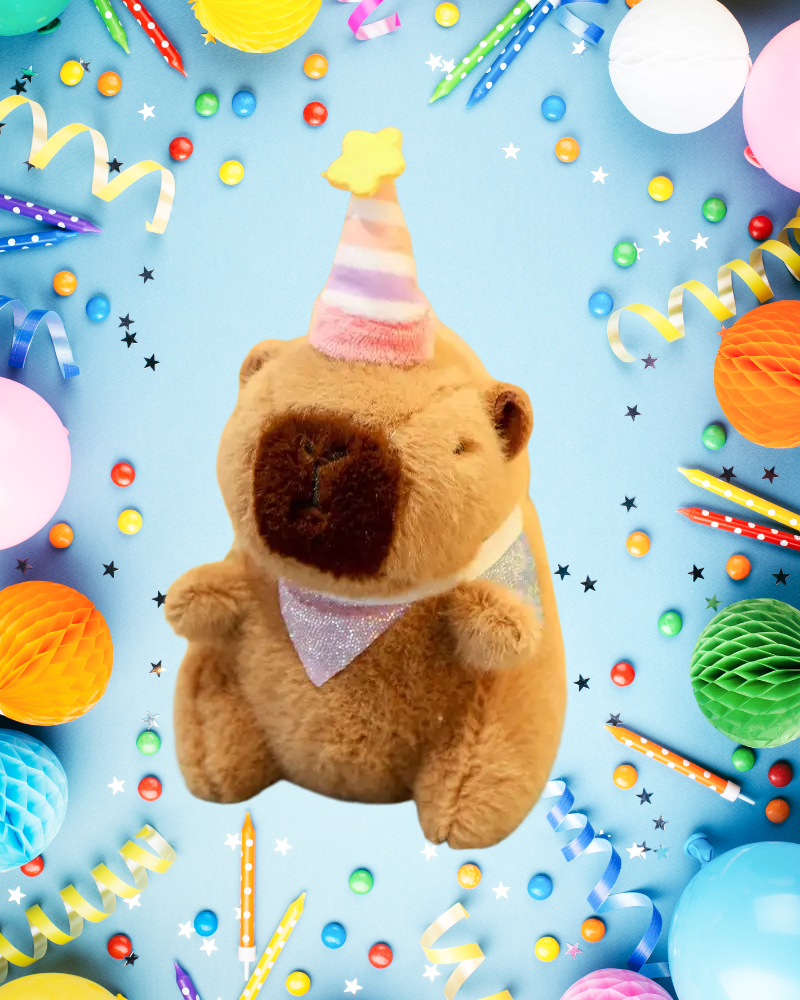 Capybara Party Time Plushy Bag Charm