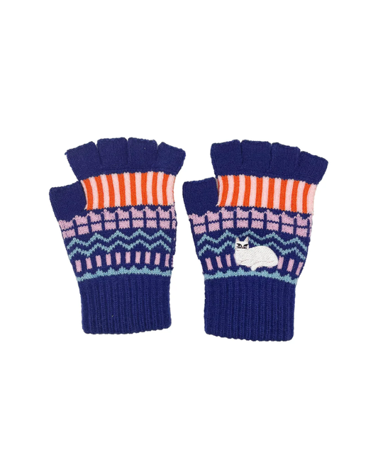 Cat Nip Fair Isle Fingerless Gloves