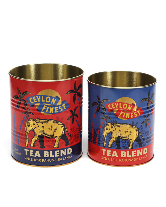 Ceylon Storage Tins Set Of 2