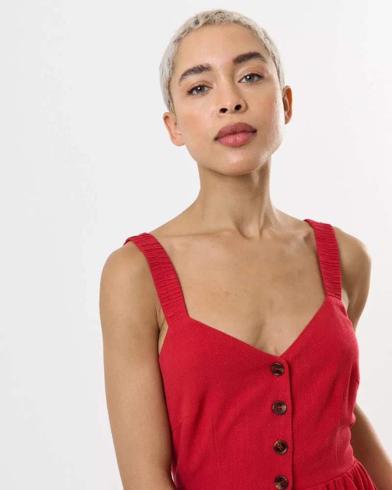 Clover Dress Red by Louche London