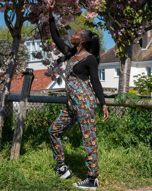 Cottagecore Floral Unisex Stretch Dungarees