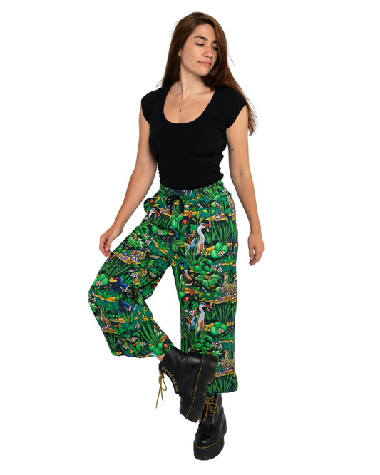 Pond Birds Unisex Cropped Trousers