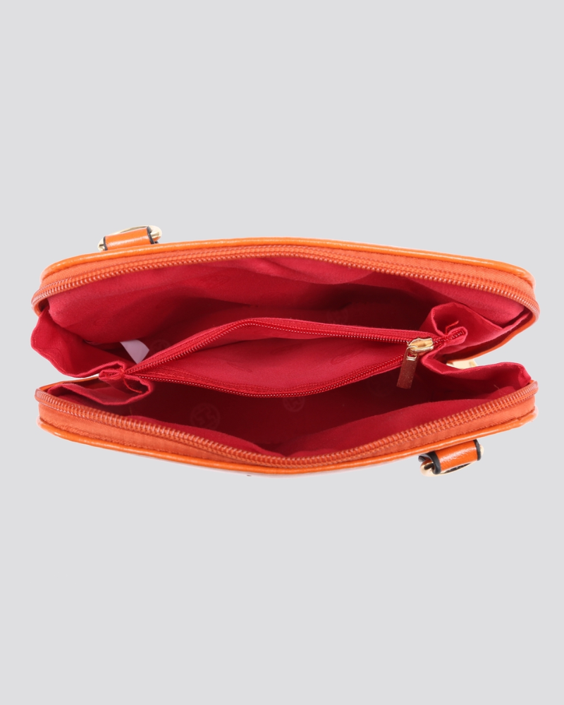 Zip Around Vegan Leather Crossbody Bag Assorted Colours