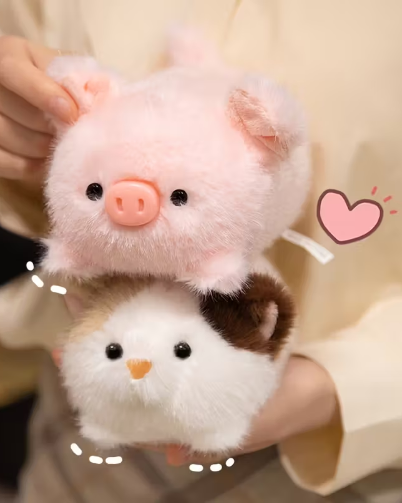 Pig Log Plush Toy