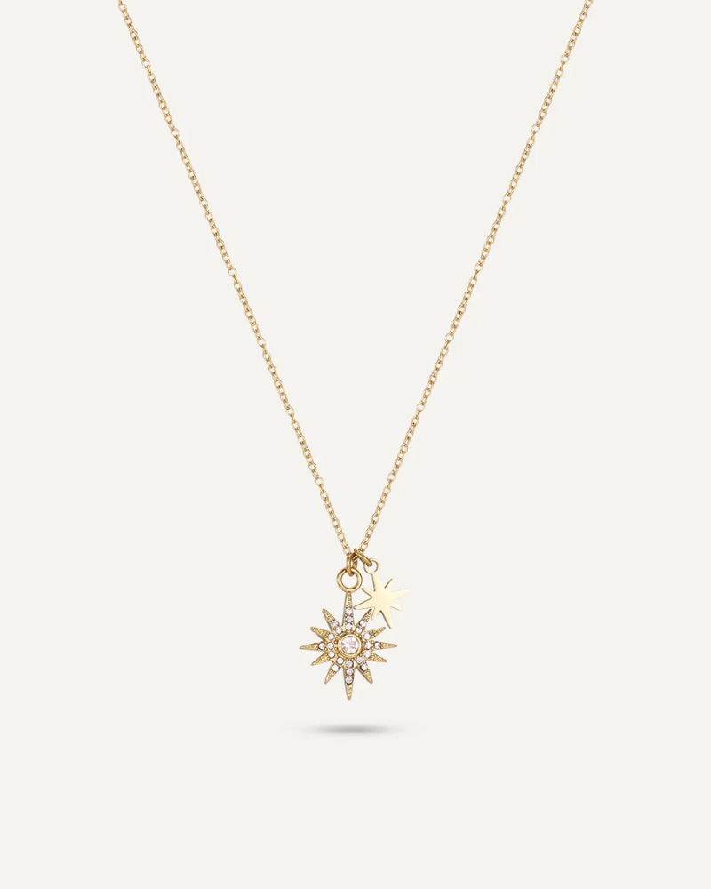 Cyra Diamante Sun Gold Necklace