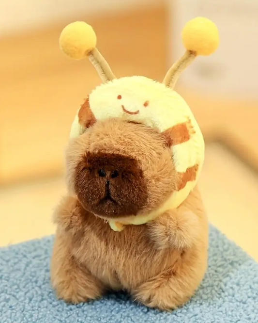 Capybara Bumble Bee Plushy Bag Charm