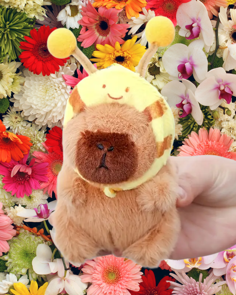 Capybara Bumble Bee Plushy Bag Charm