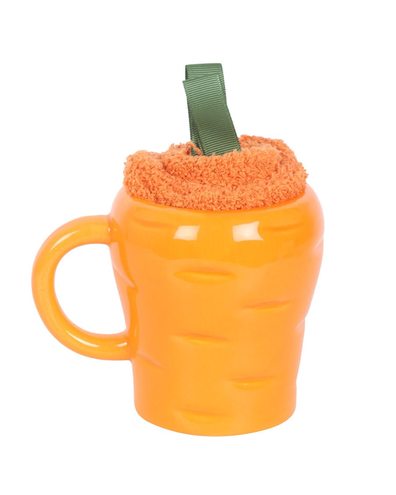 Carrot Shaped Mug And Sock Set