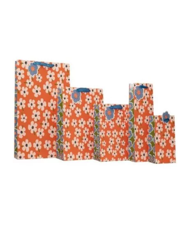 Orange Bold Floral Gift Bag