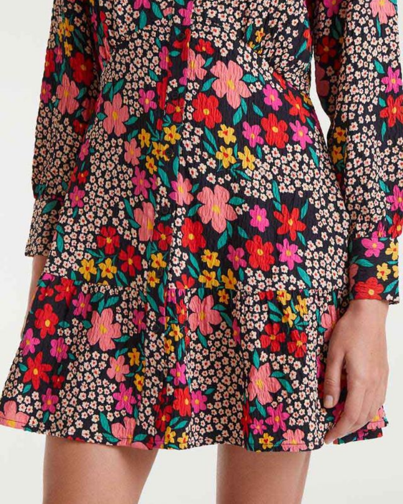 Guardino Ditsy Floral Button Down Mini Dress Compania Fantastica