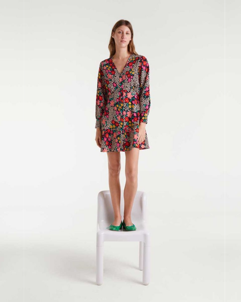 Guardino Ditsy Floral Button Down Mini Dress Compania Fantastica
