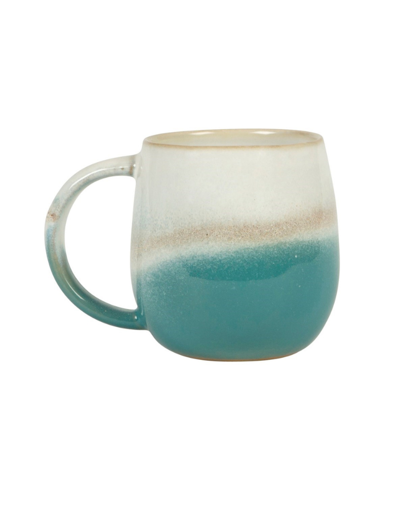 Dip Glazed Ombre Turquoise Mug