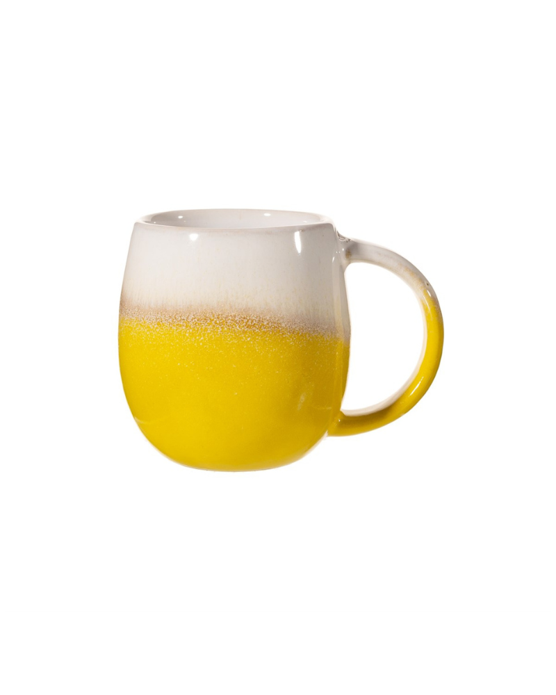 Dip Glazed Ombre Yellow Mug