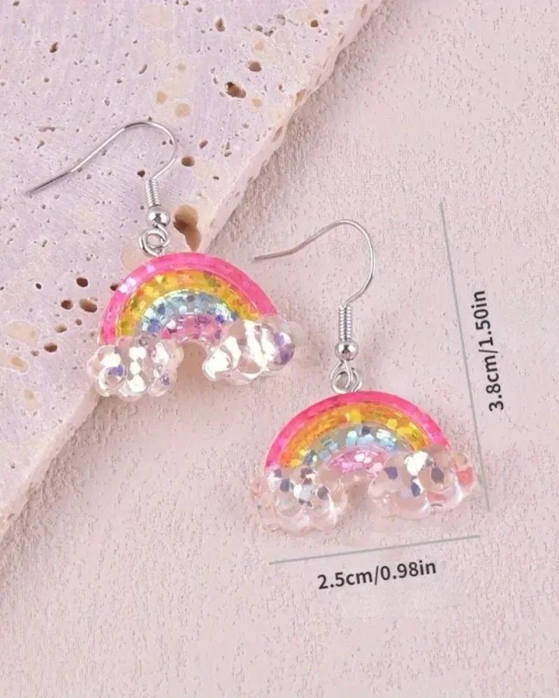 Cute Rainbow Drop Earrings