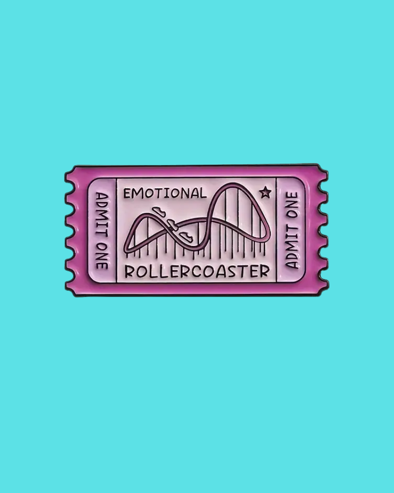 Emotional Rollercoaster Enamel Pin Badge
