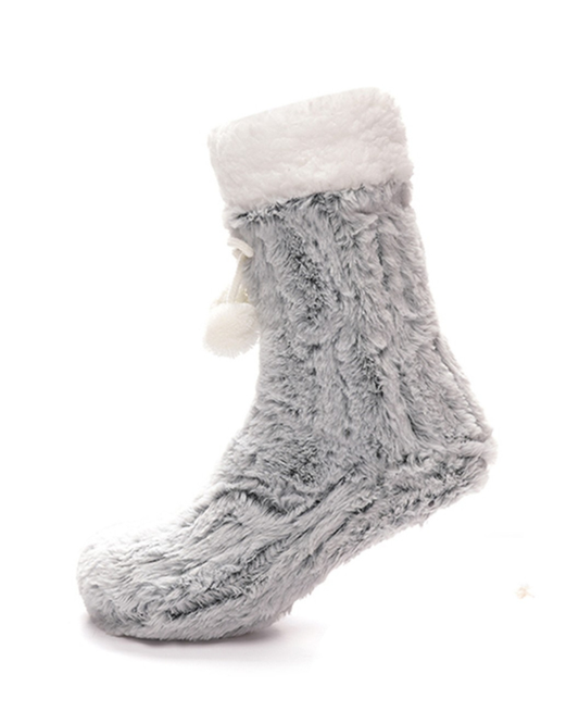 Faux Fur Luxe Sherpa Slipper Socks