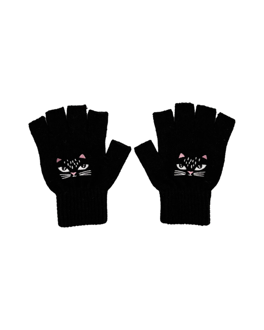 Feline Cat Fingerless Gloves