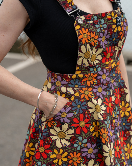 Love Bugs Flared Pinafore Dress