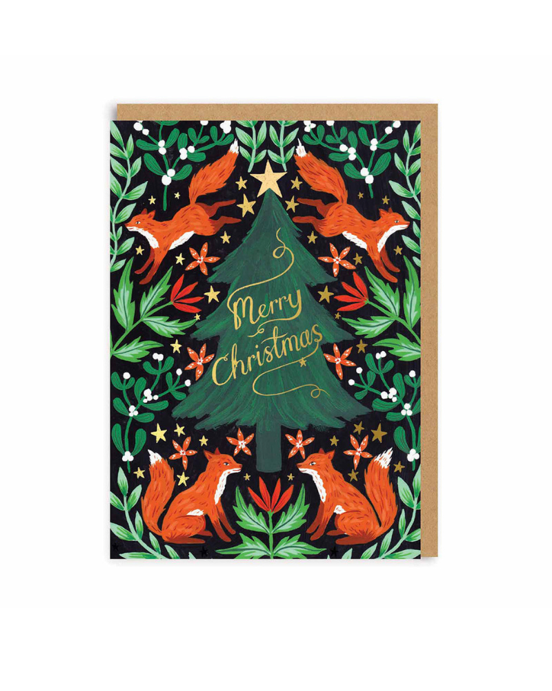 Fox Merry Christmas Card
