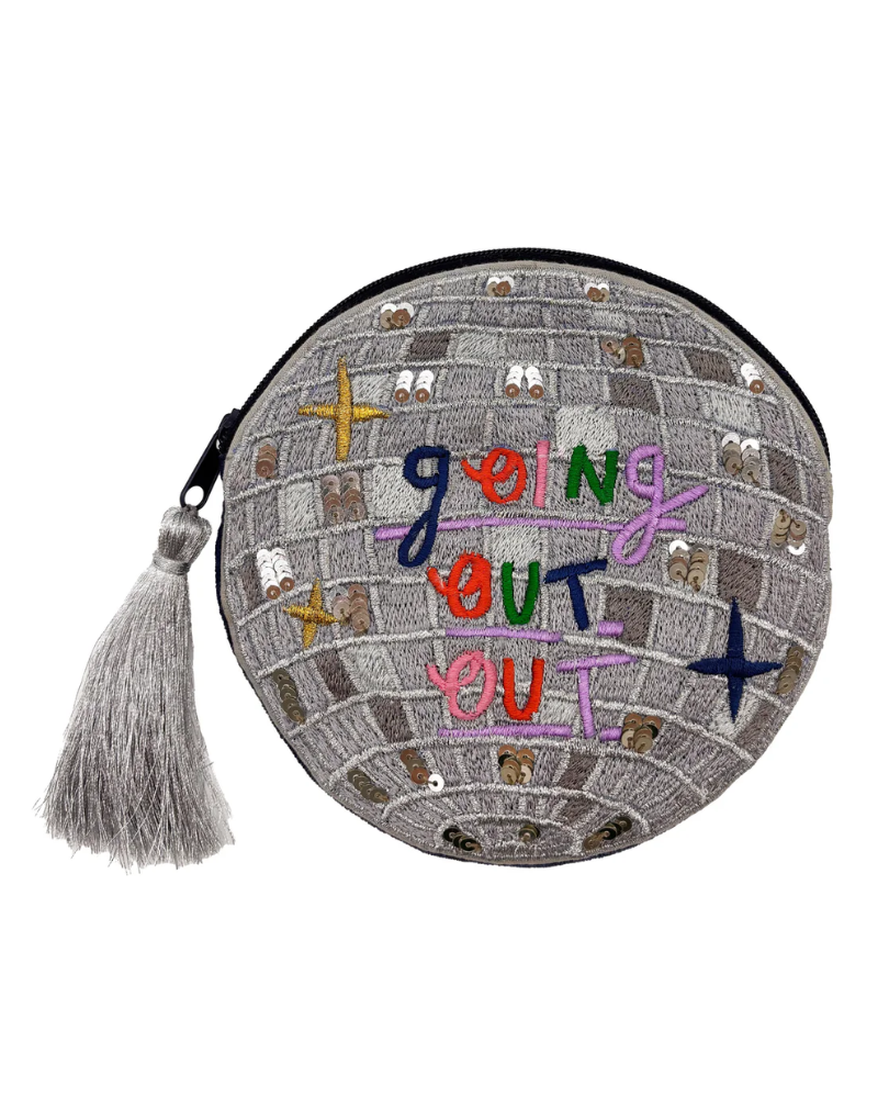 Going Out Out Glitter Ball Pouch