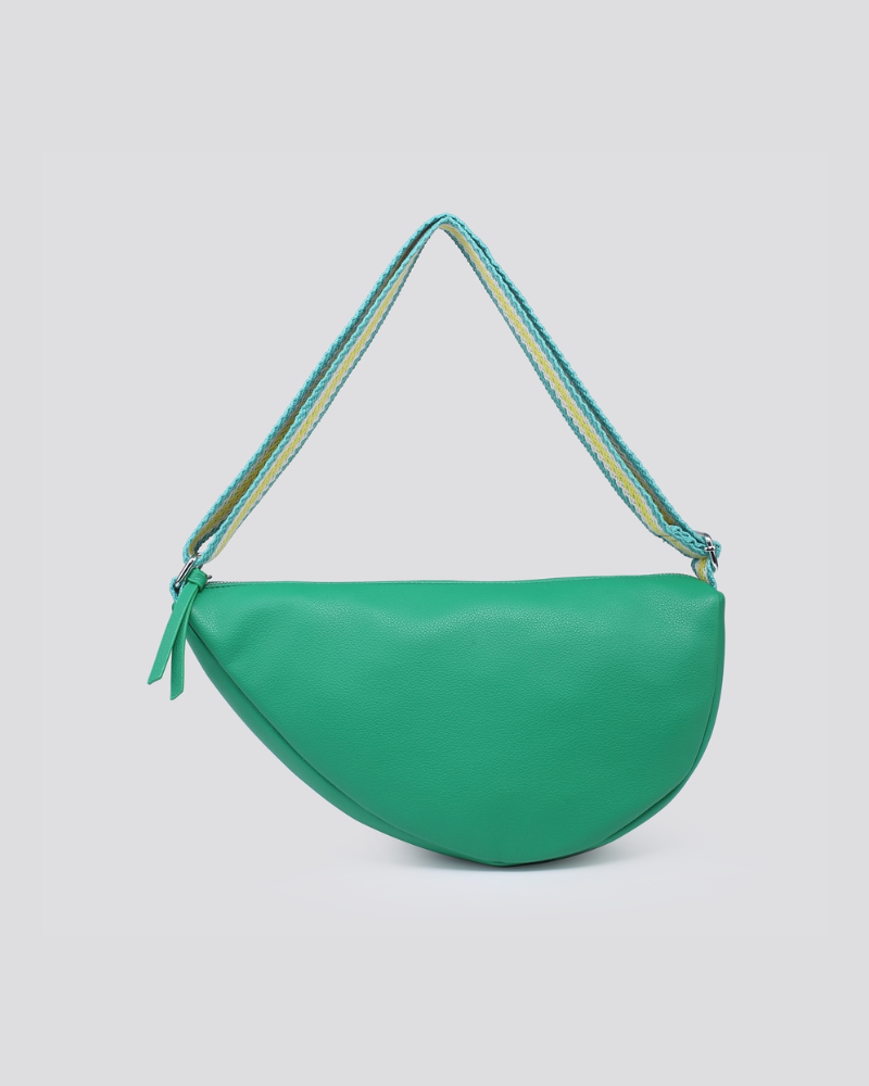 Asymmetric Vegan Leather Crossbody Bag Assorted Colours