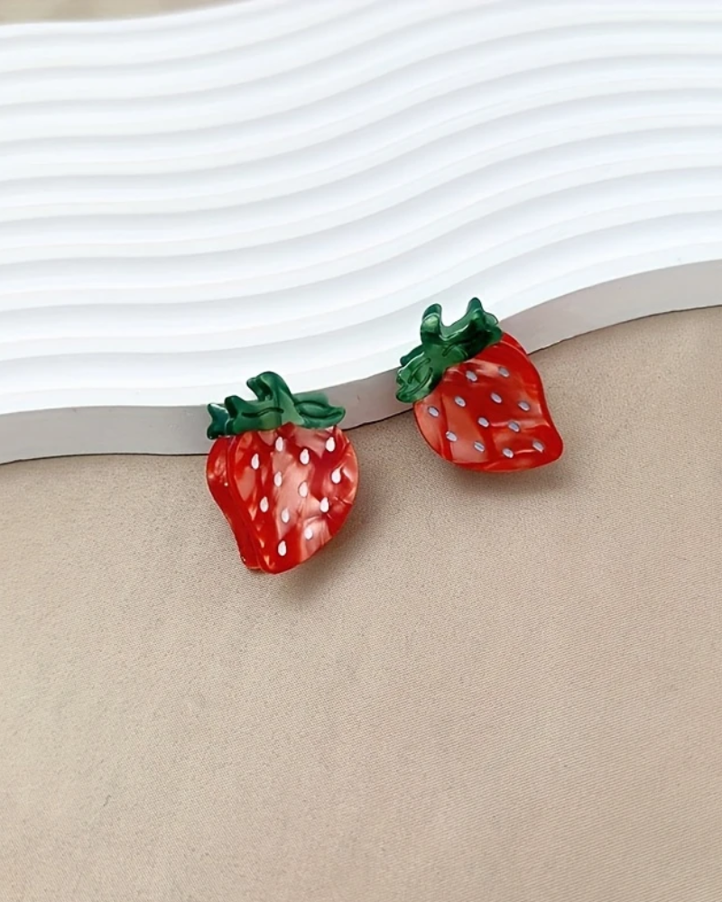 Strawberry Hair Clips Set/2