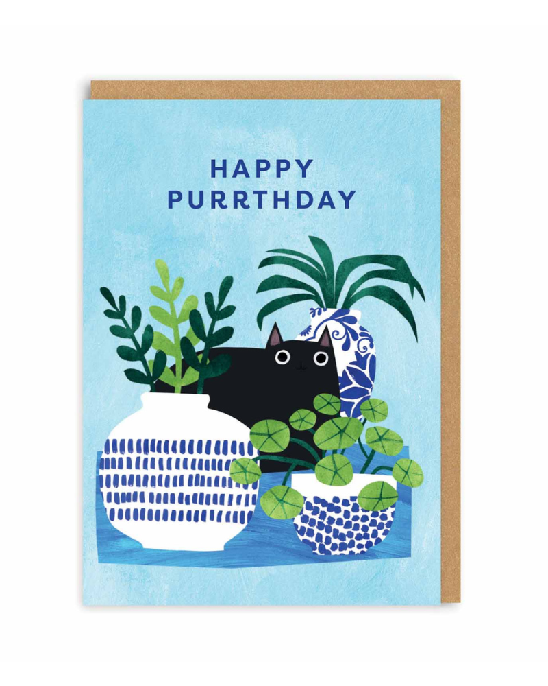 Happy Purrthday Birthday Greeting Card