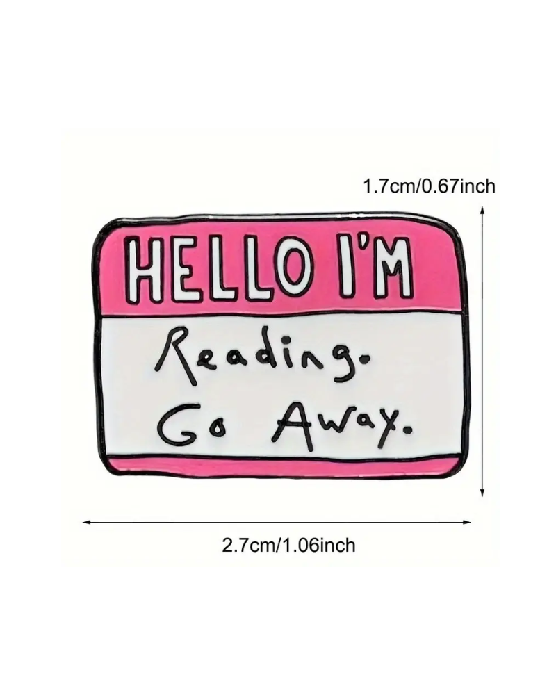 Hello I'm Reading Enamel Pin Badge