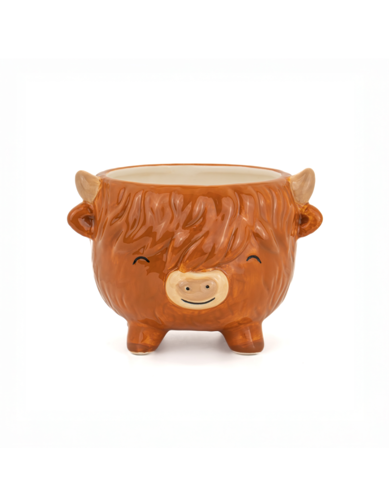 Highland Cow Medium Planter on Legs