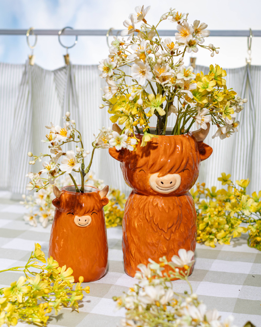 Highland Cow Shaped Small Vase