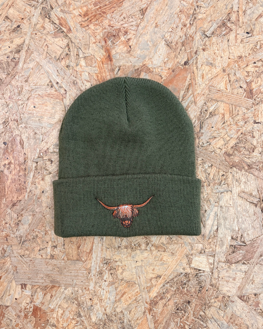 Scottish Highland Cow Moss Green