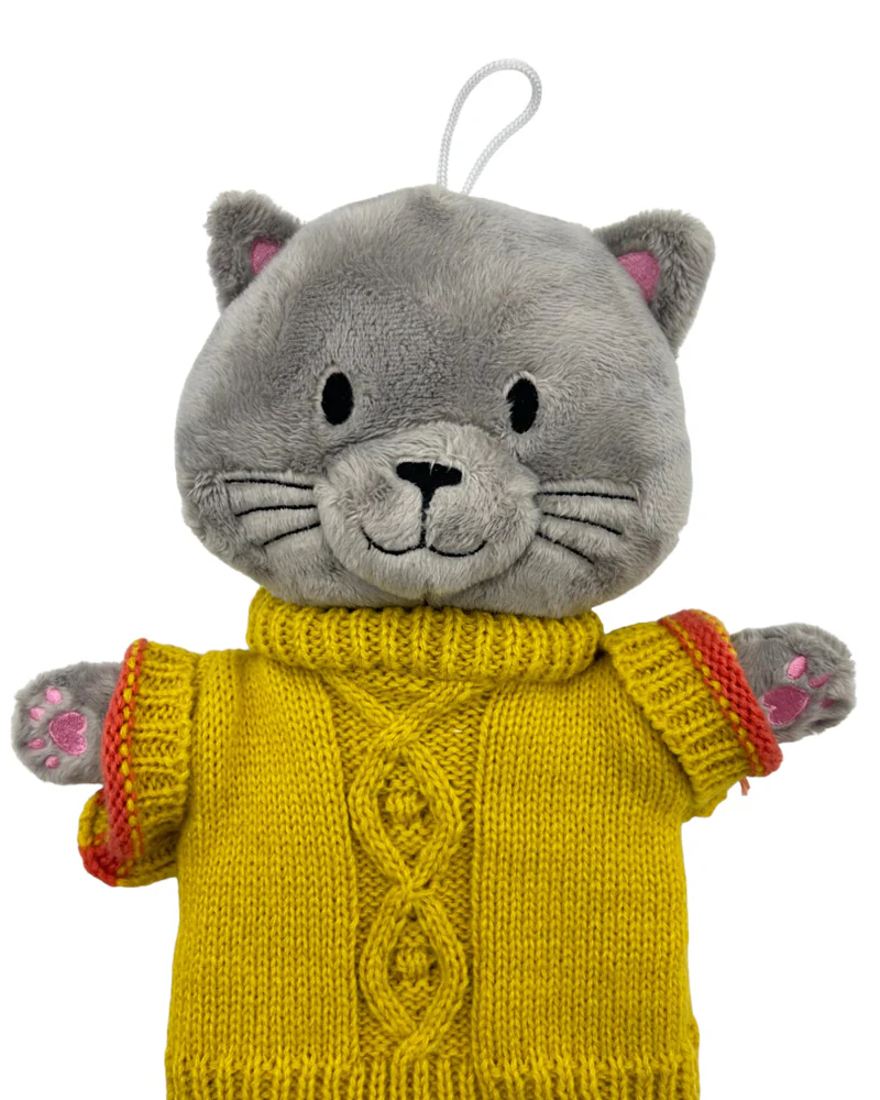 Long Cat in Jumper Hot Water Bottle