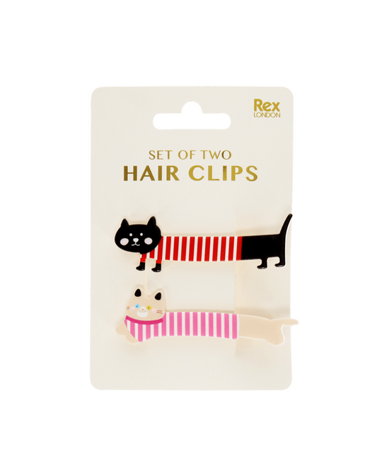Cats Hair Clips Set Of 2