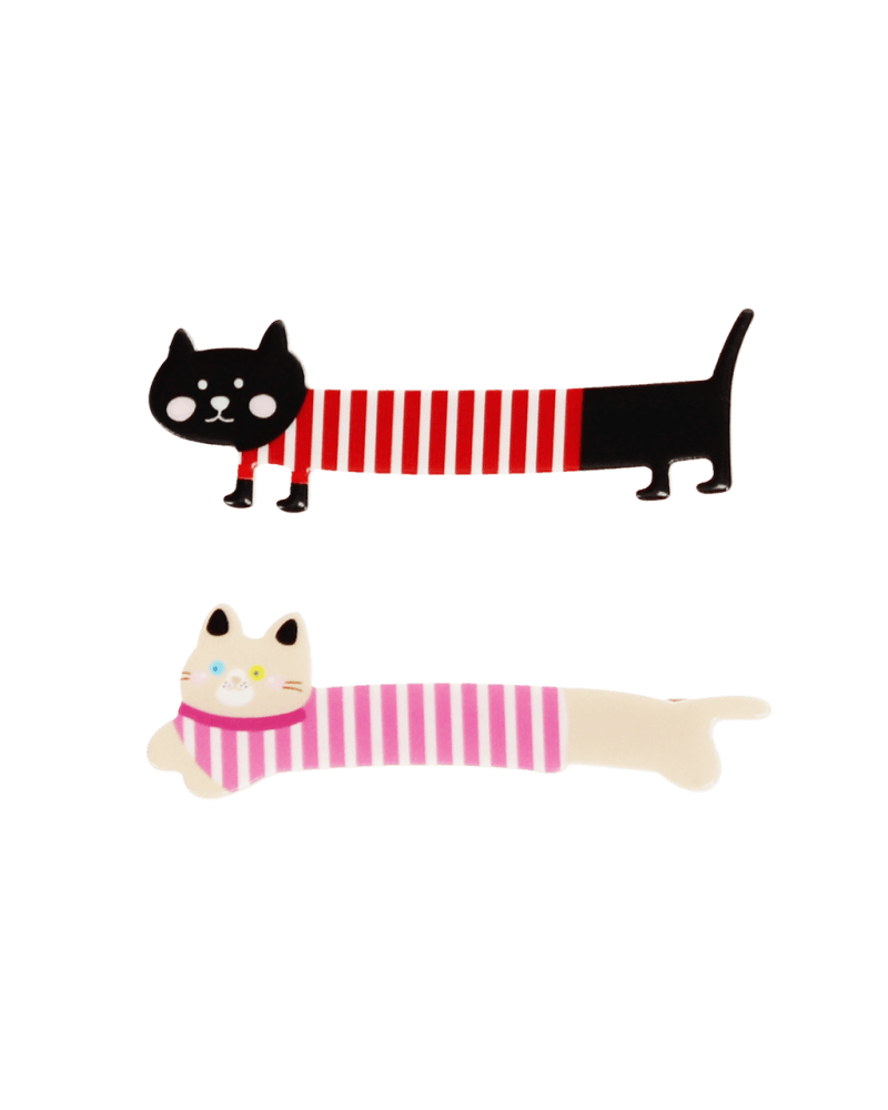 Cats Hair Clips Set Of 2