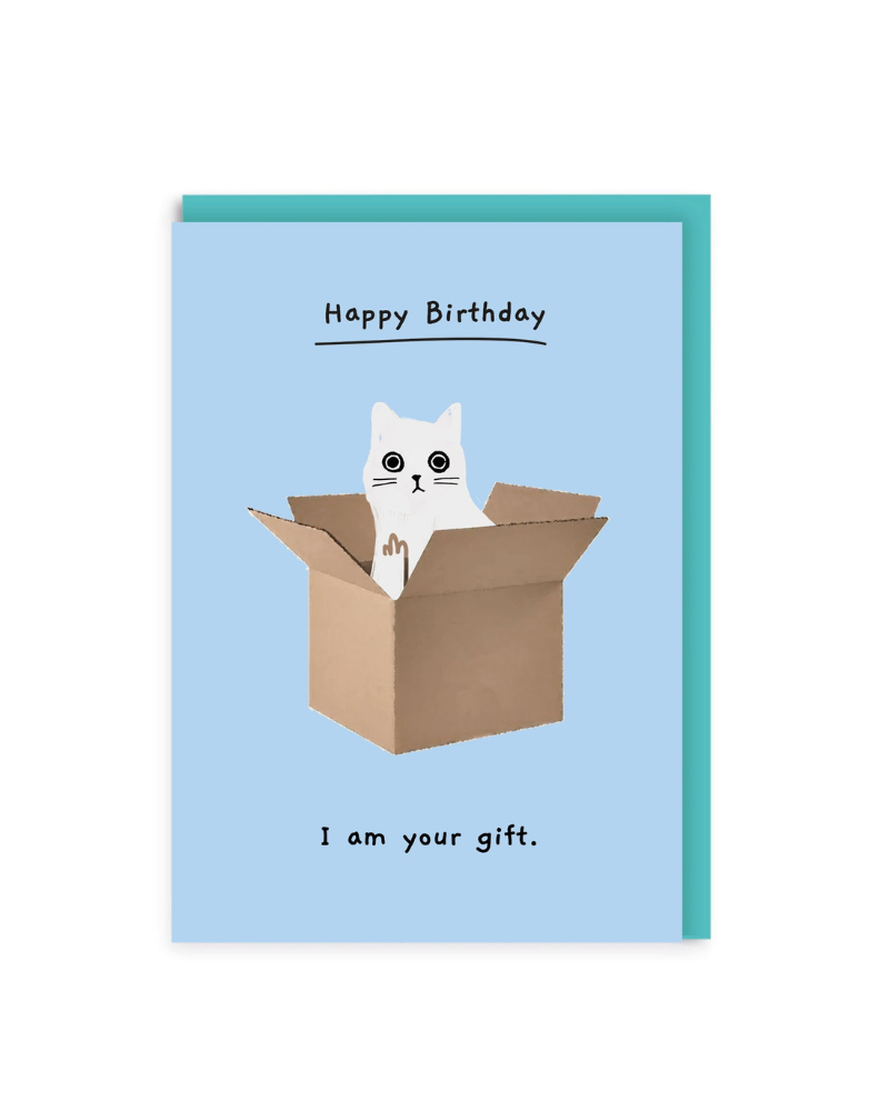 I Am Your Gift Cat Birthday Card