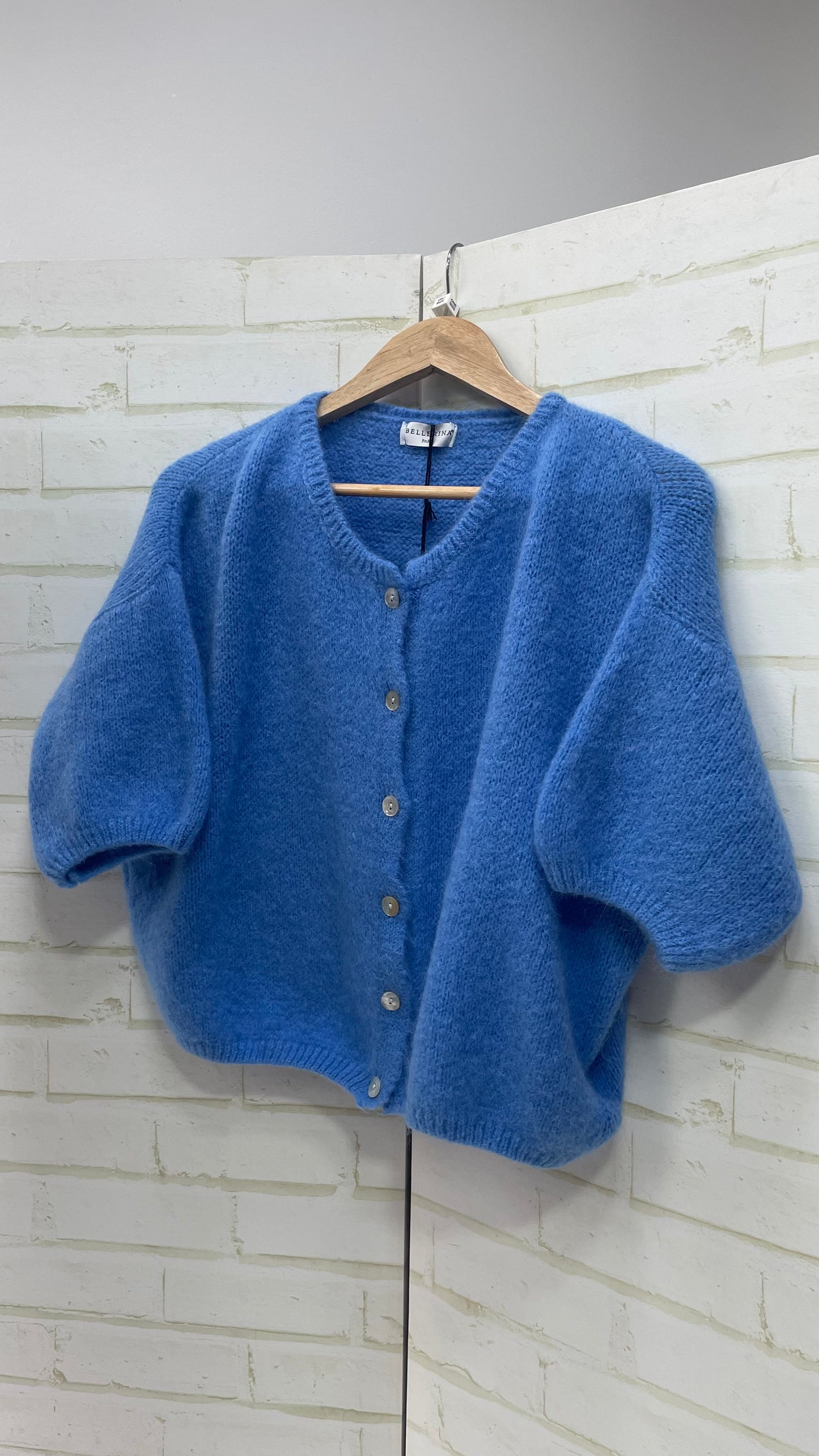Mohair Cropped Sleeve Cardigan All Colours