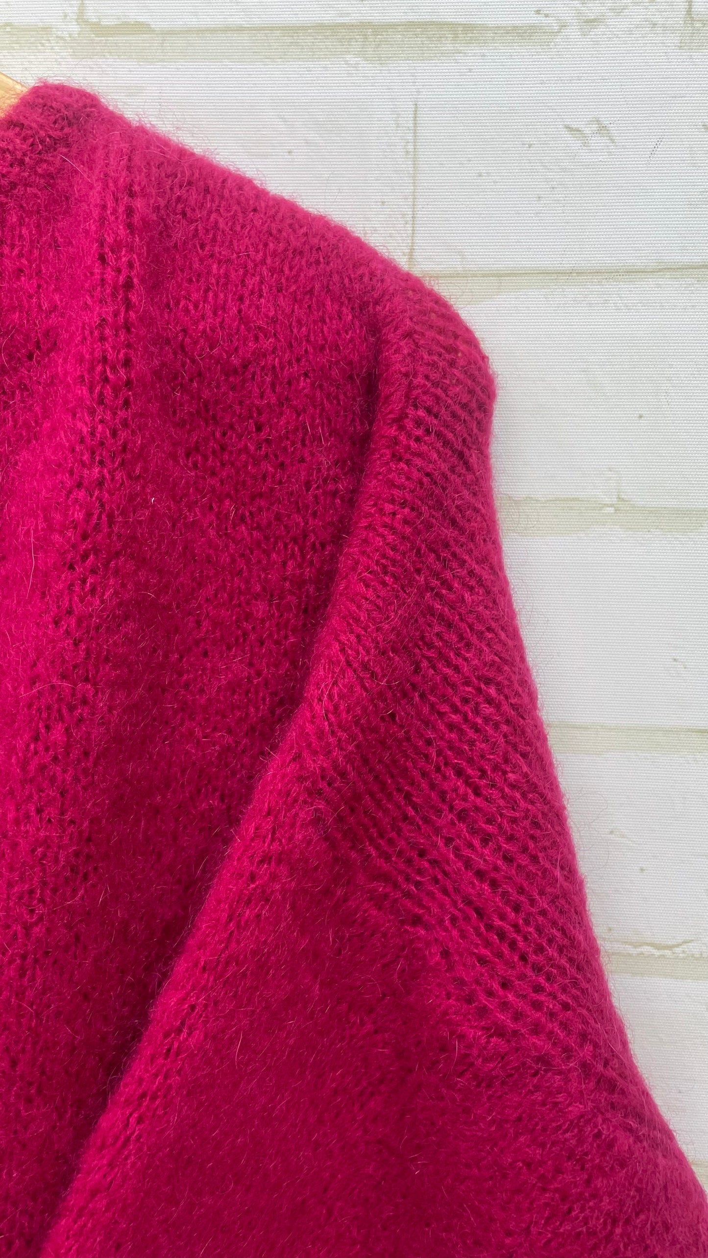 Mohair Cropped Sleeve Cardigan All Colours